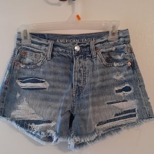 American Eagle Distressed Jean Shorts